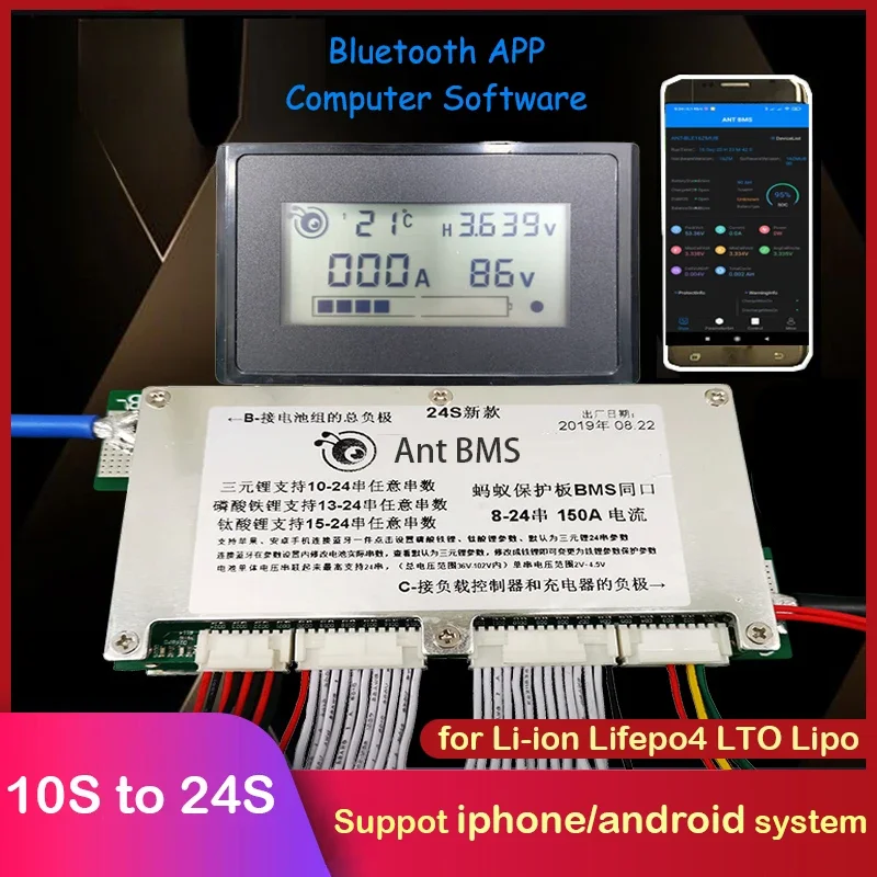 10S - 24S Lifepo4 Li-ion Lipo  - Smart Bms 24S 200A Bluetooth Lifepo4 incelemesi ve fiyatı